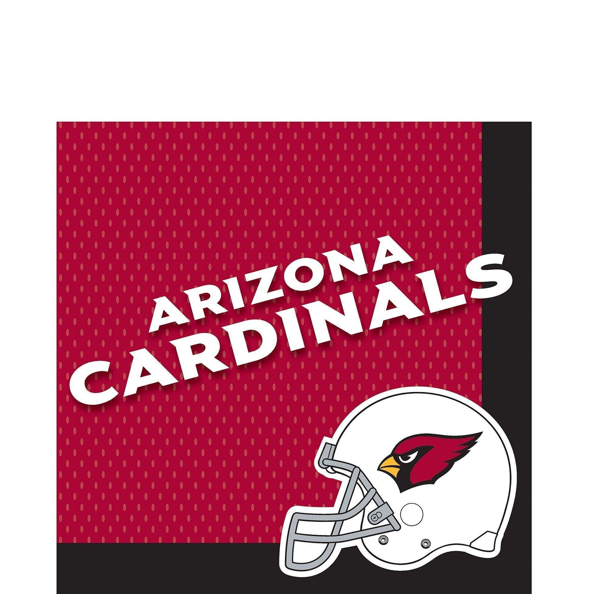 Arizona Cardinals Party Supplies Pack for 18 Guests - Kit Includes Plates, Napkins, Table Cover, Cups, Cutlery, Serving Bowl, Banner Decoration & Centerpiece